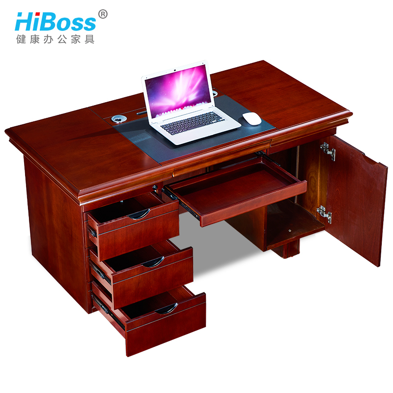 HiBoss油漆办公桌办公家具1.4米电脑桌办公台