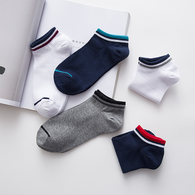 袜子男短袜潮夏季薄款百搭吸汗透气棉袜男生短筒低帮男士夏天船袜袜子