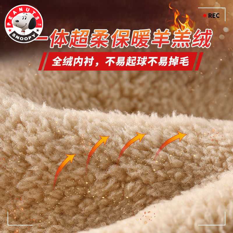 童装儿童卫衣加绒保暖冬季男女中大童羊羔绒连帽休闲针织上衣LJX高清大图