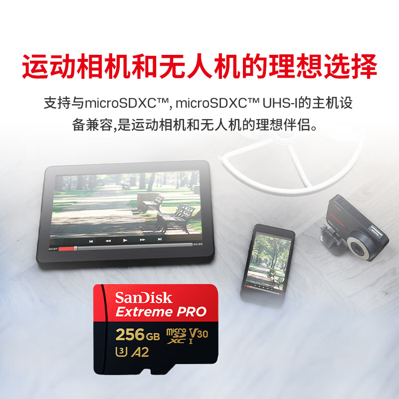 闪迪(SanDisk)128GB TF(MicroSD)存储卡U3 C10 V30 A2 4K 至尊超极速移动版内存卡高清大图