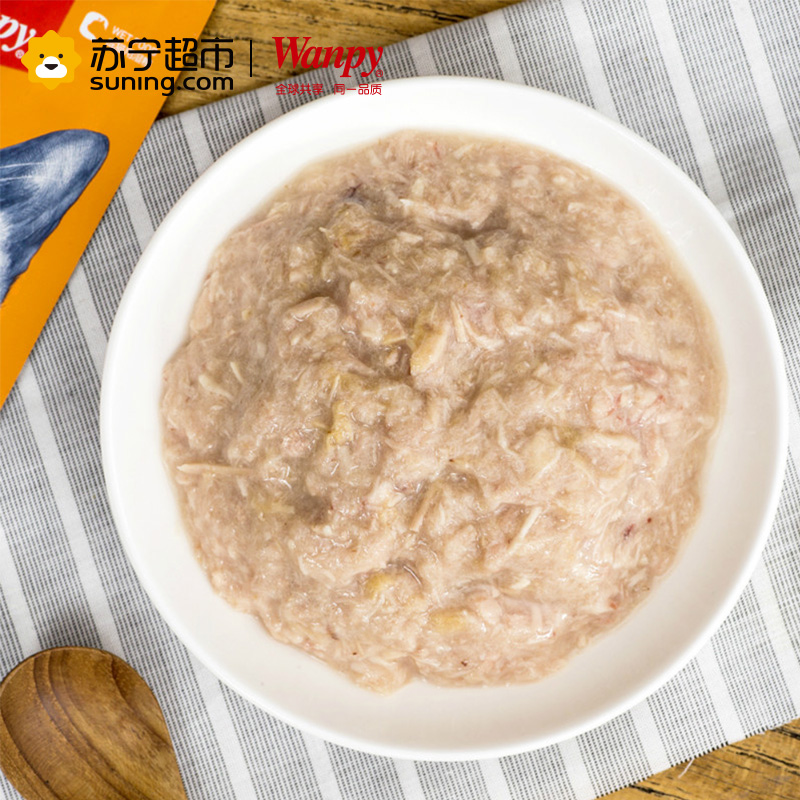 Wanpy顽皮双鲜包猫用金枪鱼鸡肉虾仁双鲜包70g猫零食湿粮猫粮伴侣高清大图
