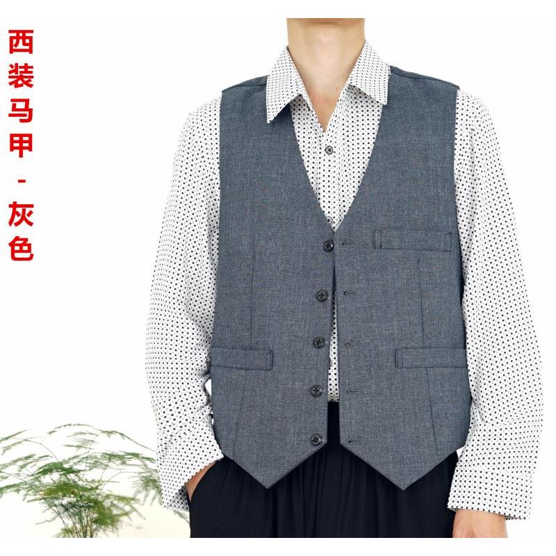 Suntek男士马甲suntek中老年人男士马甲夏天春秋薄款大码爸爸西装背心爷爷中年休闲马夹马甲 背心 价格图片品牌报价 苏宁易购值的男装专营店
