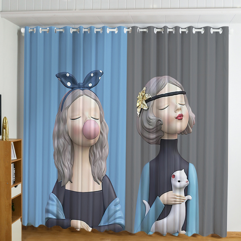 幸福派 门帘隔断帘卧室隐私家用分间房间客厅免打孔屏风挡风帘子布帘窗帘遮光窗帘挂钩纯色窗帘打孔窗帘飘窗客厅帘子高清大图