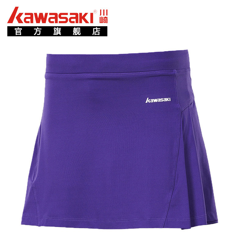 川崎(kawasaki)透气运动球服下装羽毛球裙子聚酯纤维女士吸汗透气速干时尚