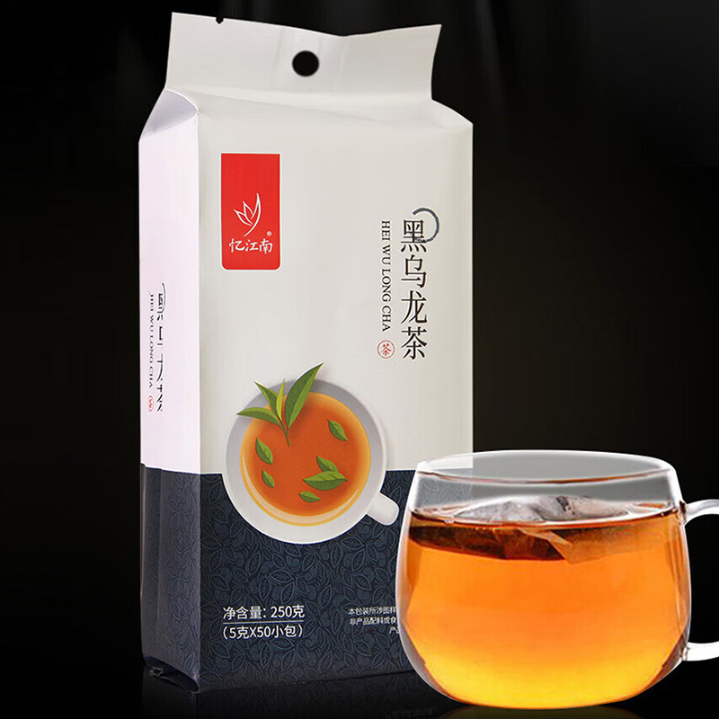 忆江南茶叶黑乌龙茶滚炒油切熟茶独立小袋茶包袋泡黑乌龙茶250g