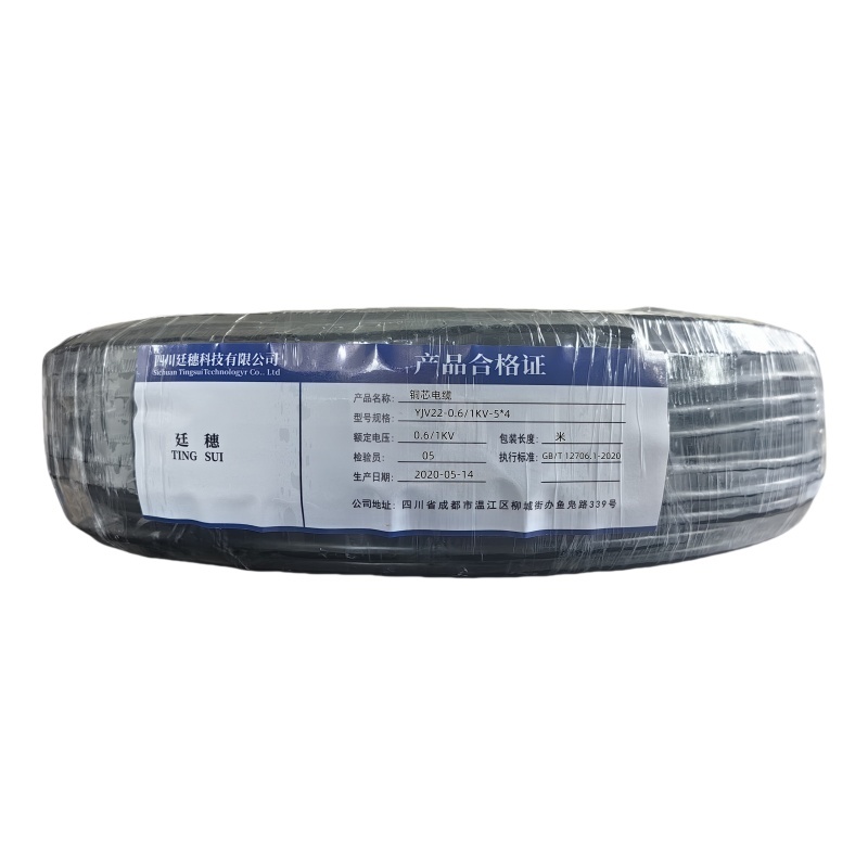 廷穗 铜芯电缆 YJV22-0.6/1KV-5*4 米