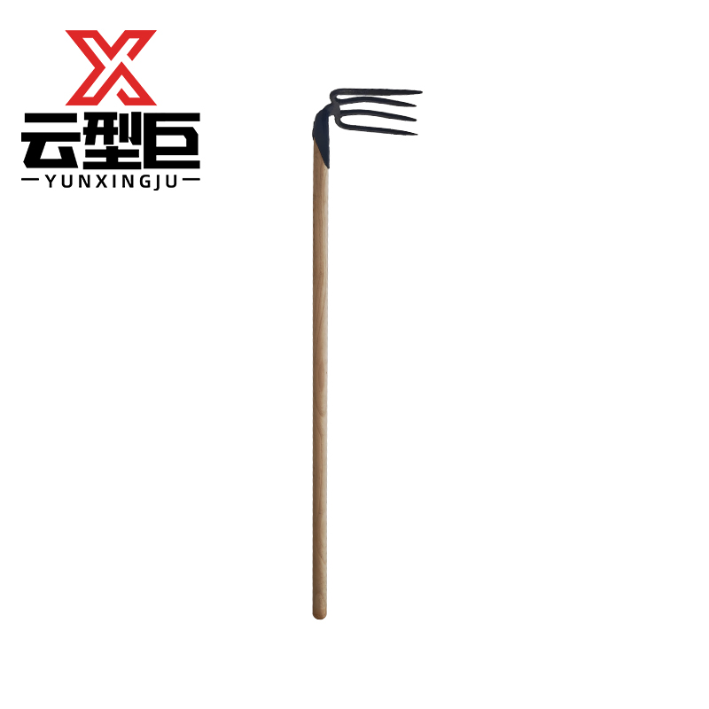 云型巨 四齿耙 种菜松土搂草扒草工具除草神器 1.2m木柄 单位:把