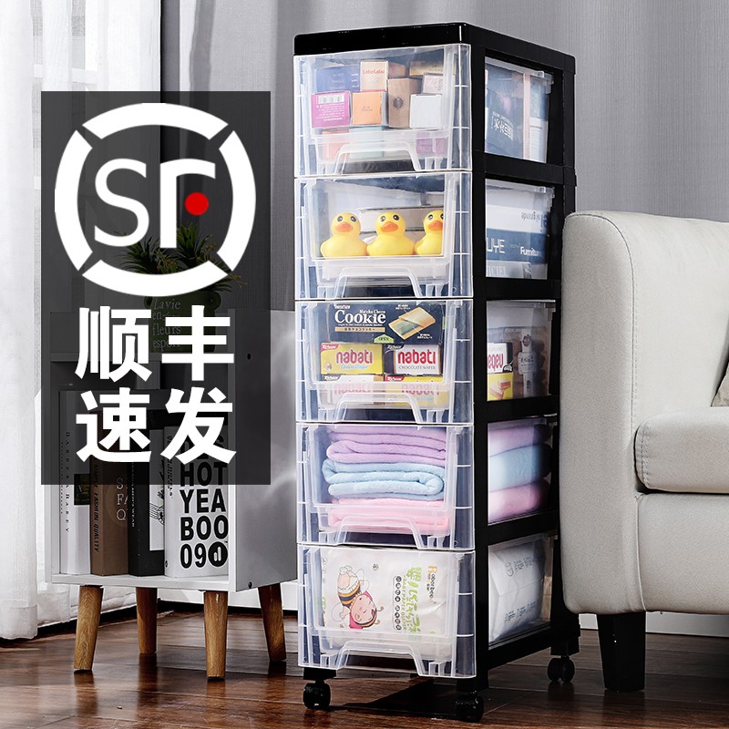 特大号收纳箱大号塑料透明衣服整理盒子学生装书有轮子储物盒 三维工匠高清大图