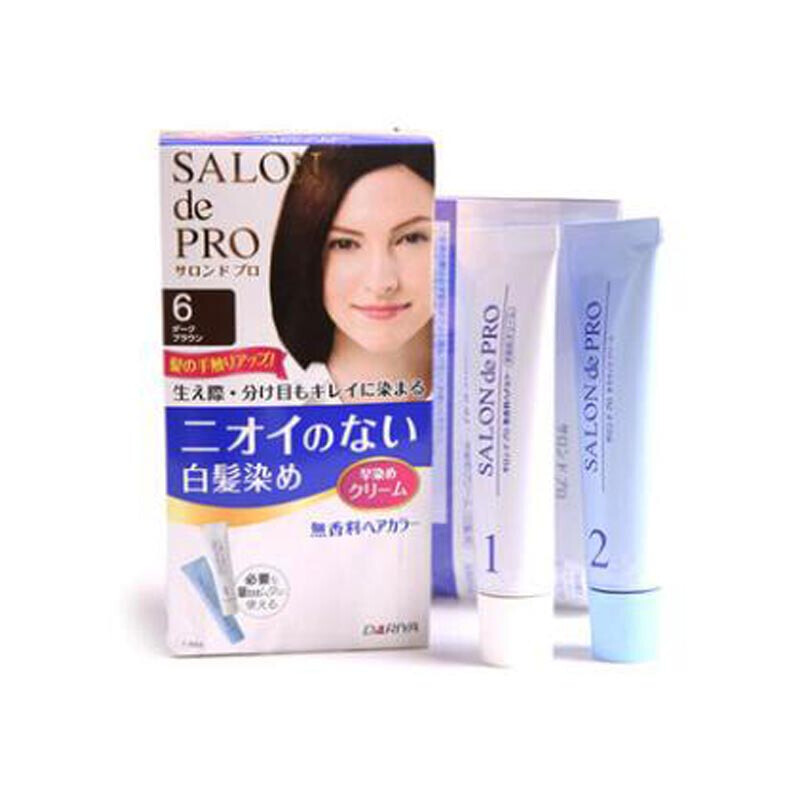 Salon De Pro日本塔丽雅白发染发膏无异味染发剂健康染发快速染发1剂[新旧包装] 4号自然棕色