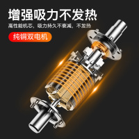 车载吸尘器无线充电大功率汽车用充气泵强力专用车内家两用四合一阿斯卡利吸尘器 [有线车用款]机械表★四合一多功能+收纳包