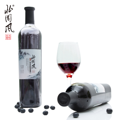 不添加二氧化硫 原汁含量100% 北国风野生蓝莓酒8度750ml*2瓶低度男女士甜酒果酒桃花酒红冰酒大兴安岭特产低温发酵