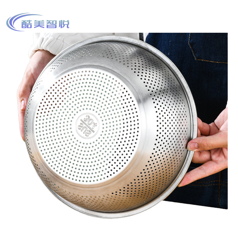 酷美智悦 不锈钢沥水盆28cm KM-BH595 个高清大图