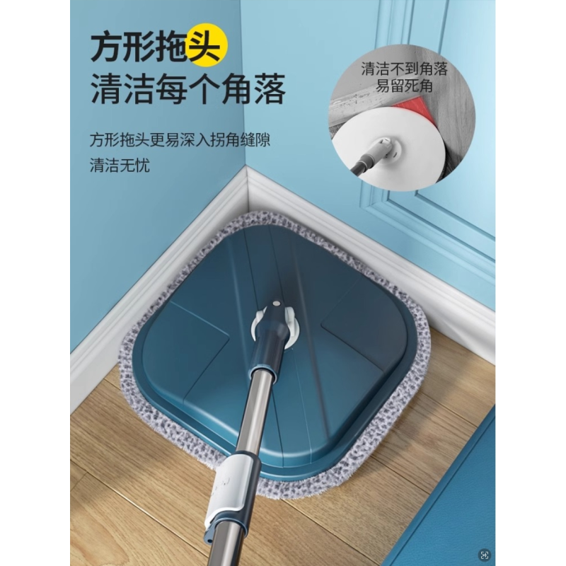 本上(BENSHANG)免手洗旋转拖把2024新款自动家用拖地一拖神器清污分离旋转平拖家用懒人拖布 M26