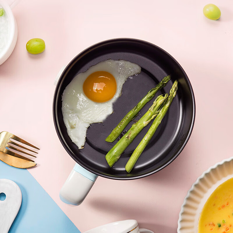 小熊(Bear)电煮锅小电锅电火锅多功能迷你宿舍锅1.2L 不粘锅DRG-C12R5蒸笼款高清大图