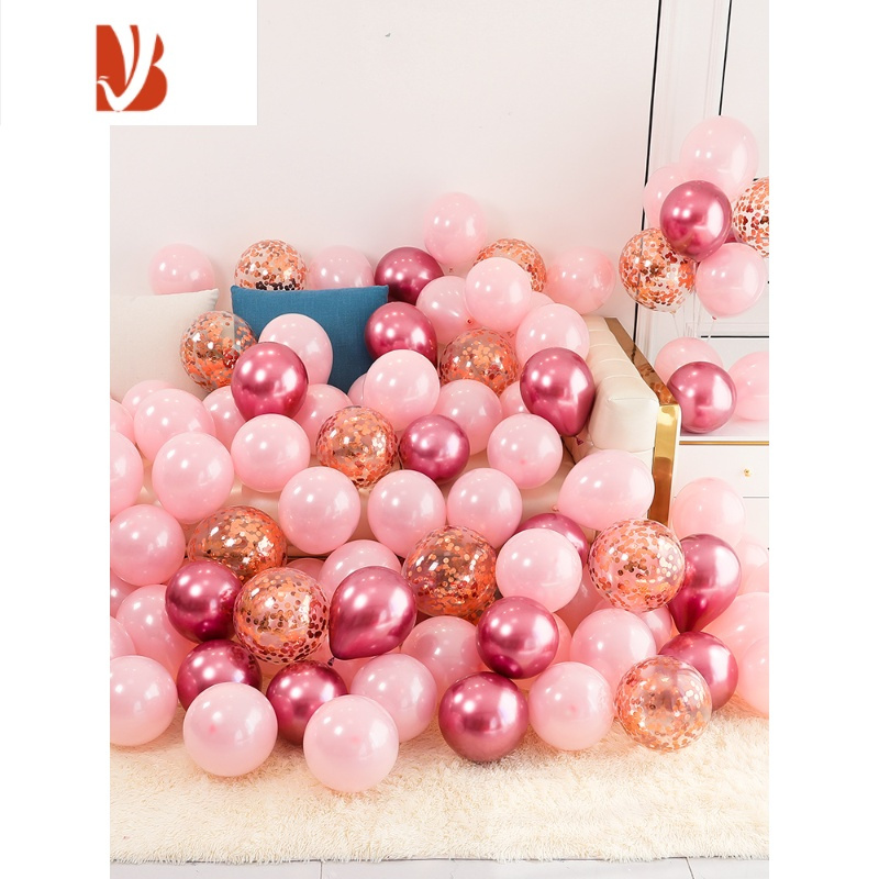 三维工匠结婚粉色气球浪漫婚房装饰网红生日派对充气球