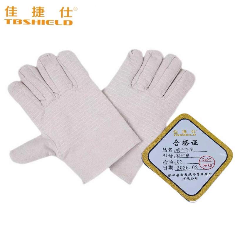 帆布手套 有衬里高清大图