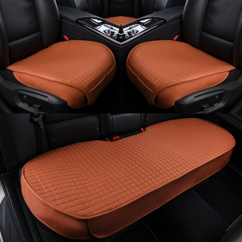 汽车坐垫单片无靠背三件套后排四季通用车座垫全包夏季凉垫车垫子升级