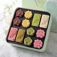 YOTIME 绿豆糕点礼盒 手工传统抹茶馅绿豆饼甜点心礼物企业团购杭州特产节日送女友圣诞节礼物