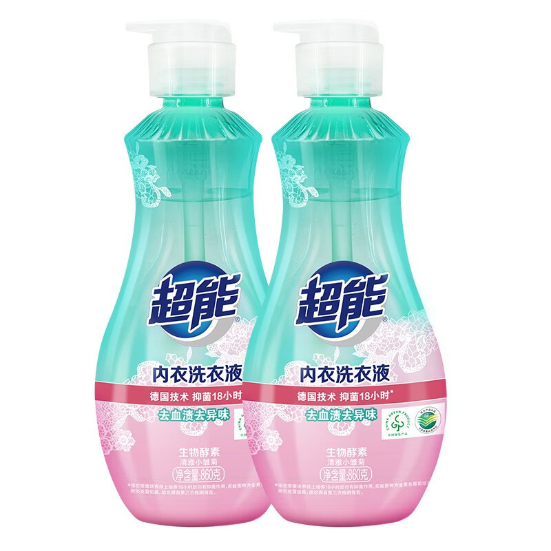 超能 内衣洗衣液-860g*2瓶