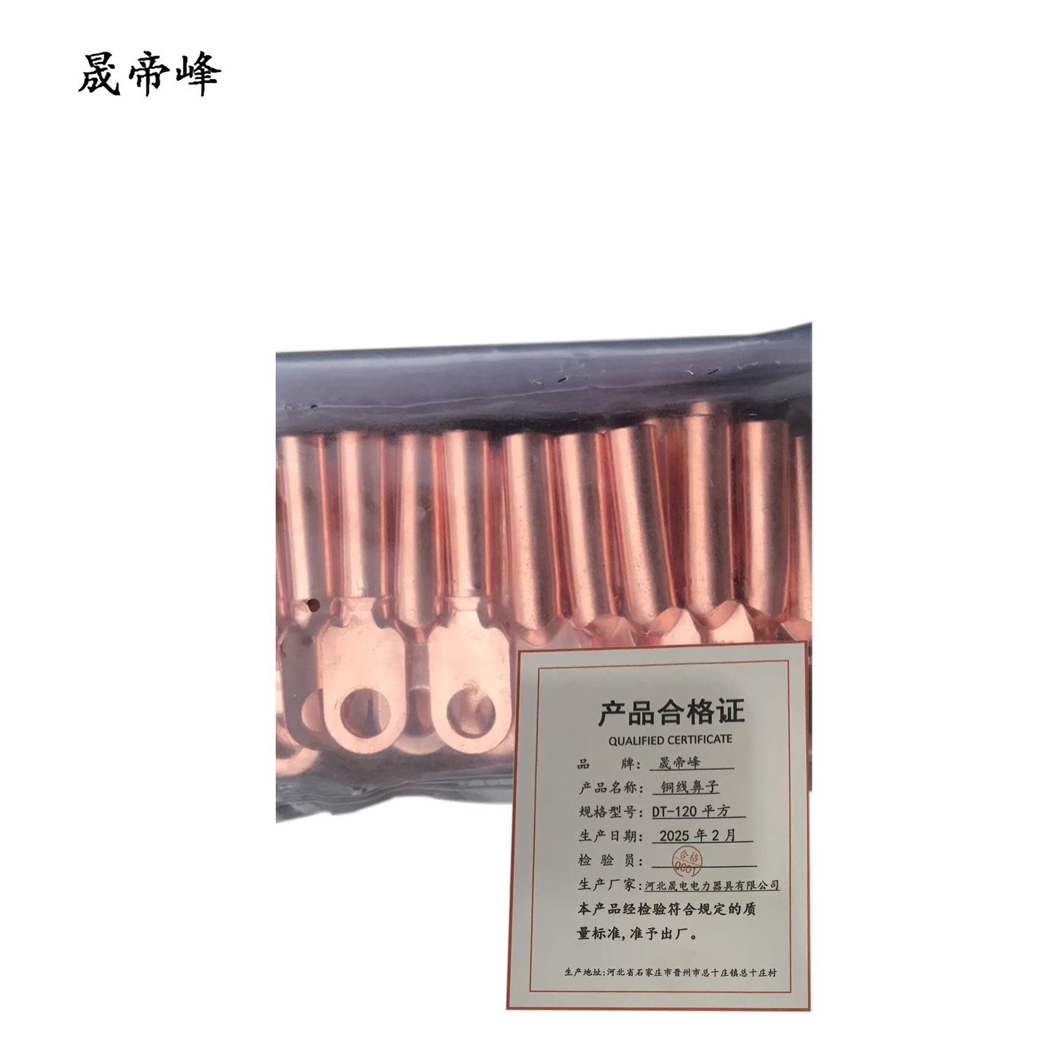 晟帝峰 铜线鼻子 DT-120平方 只高清大图