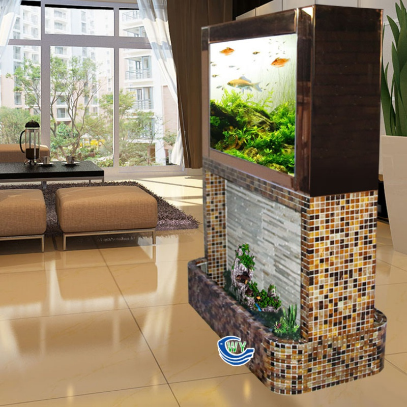 闪电客鱼缸玻璃客厅免换水幕墙12米大型玄关生态过滤乌龟流水族箱家用