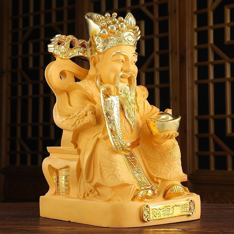 财神爷摆件佛像家用客厅玄关风水供奉店铺开业礼品办公室_615_175