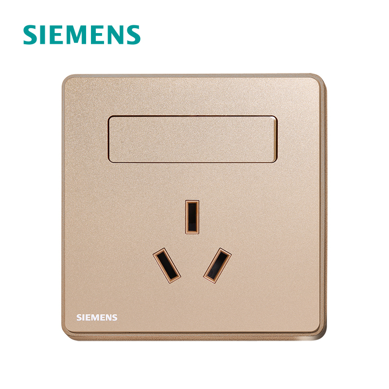 西门子(SIEMENS)开关插座 睿致玫瑰金系列一开16A三孔空调插座5UB81933NC04