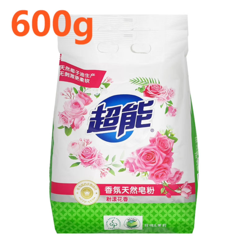超能香氛天然皂粉600克高清大图