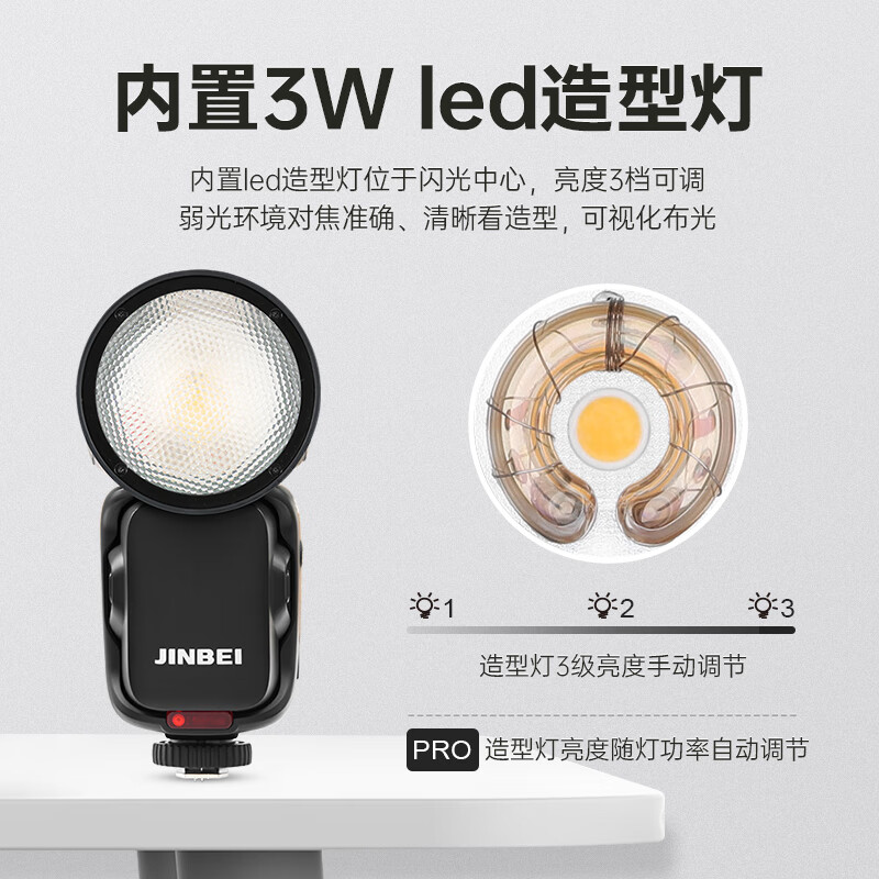 海康威视 金贝HD-2MAX机顶闪光灯便携外拍灯 HD-2MAX单灯头标配高清大图