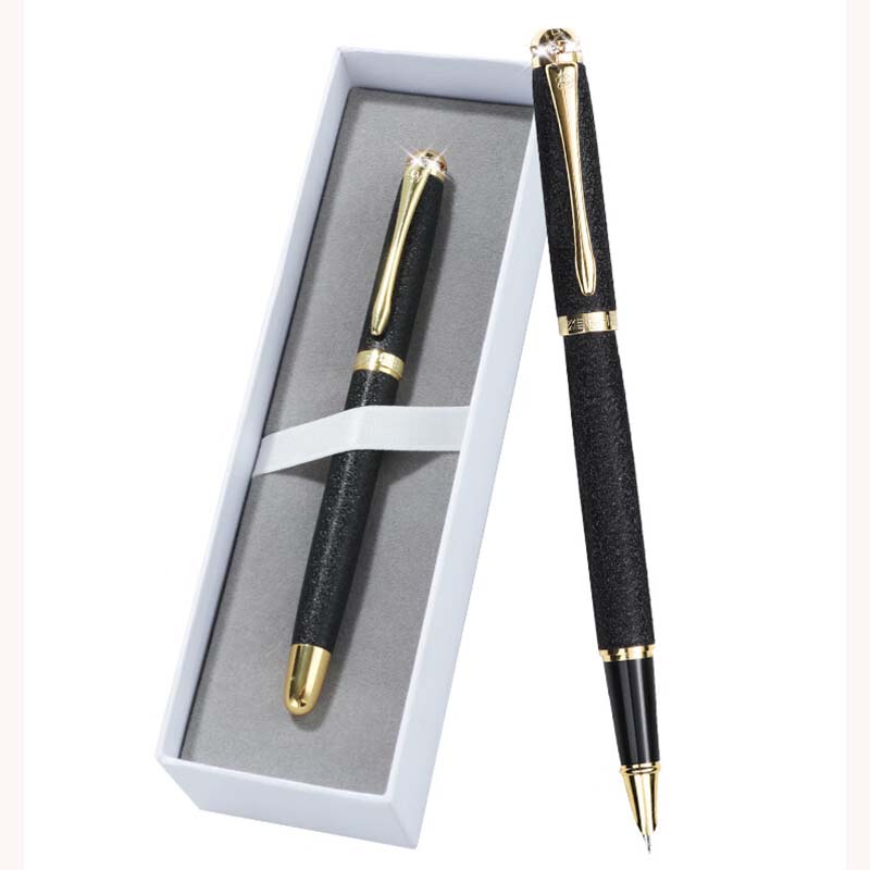 英雄(HERO)钢笔1520 黑色绒砂多彩细尖 男女款铱金钢笔练字笔墨水笔办公签字笔高清大图