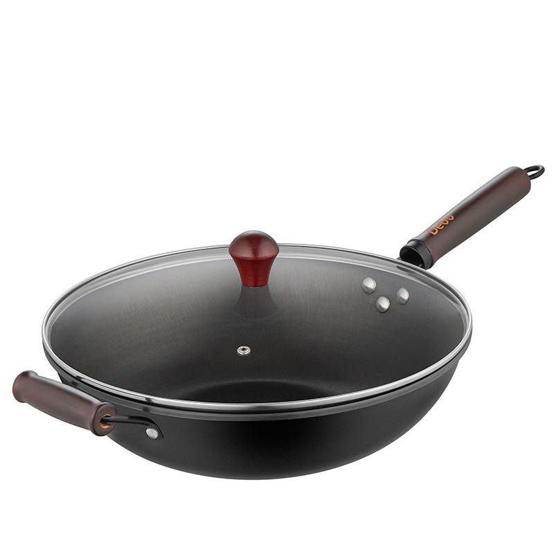 德铂炒锅34cm德福斯炒锅家用炒菜锅DEP-DS304