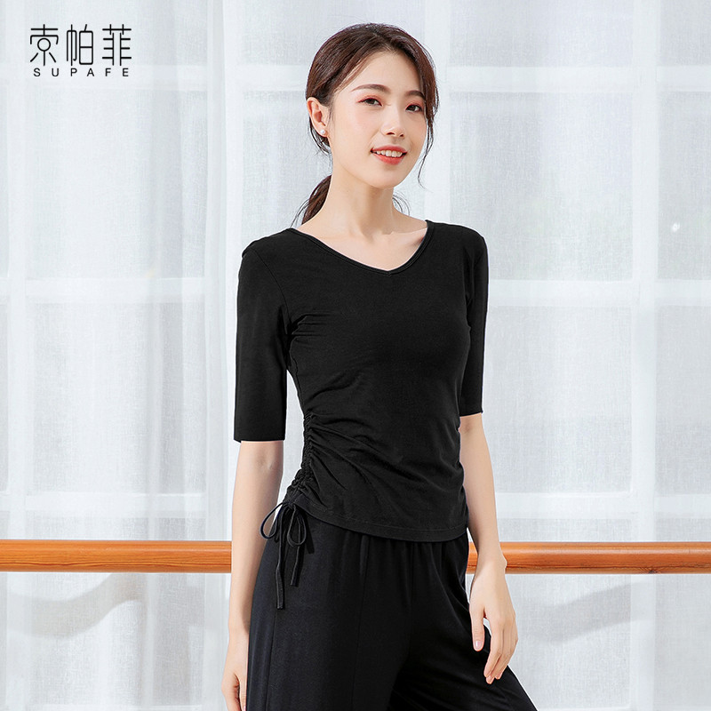 舞蹈练功服上衣女形体跳舞服装长袖拉丁古典中国舞训练套衣服