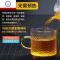 锤纹玻璃小茶杯功夫茶杯茶具套装透明品茗杯单杯主人杯带把6只装 封后 (黄色)6只锤纹杯