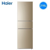 海尔(Haier) 216升三门风冷无霜 冰箱家用 小型家用 节能省电 中门软冷冻电冰箱