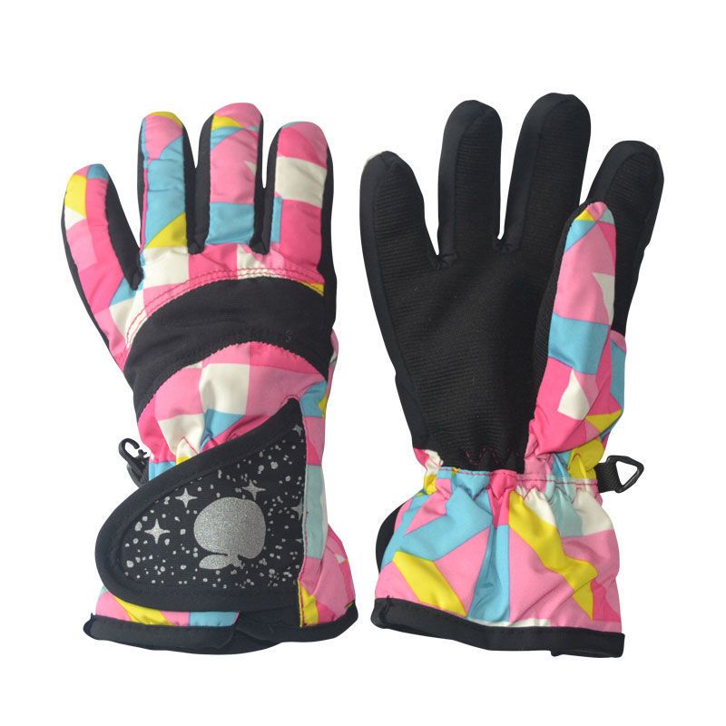 儿童滑雪手套冬季保暖新款韩版时尚可爱男孩女孩防水防风防寒手套 童
