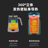美国浦利顿(PLODON)电炖盅炖锅陶瓷燕窝炖盅隔水炖家用煲汤锅煮粥锅神器燕窝机PJ-W3F抹茶绿