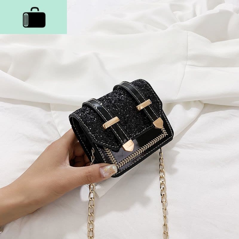 迷你儿童小包包韩版时尚女童潮包公主斜挎包亮片链条包洋气小挎包NEW LAKE女斜挎包图片