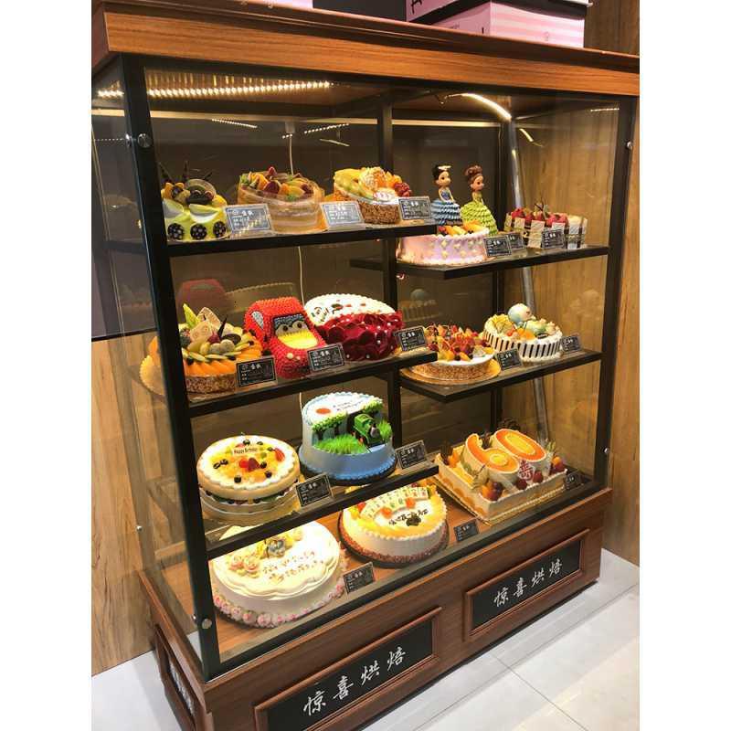 新款面包柜样品柜生日蛋糕模型柜展示架多层货架食品货架铁艺展柜
