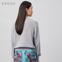 ERDOS 20休闲漫画图案圆领女羊绒衫保暖舒适针织衫