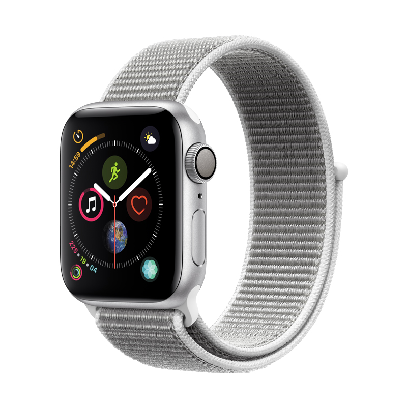 Apple Watch Series4 智能手表 GPS 44毫米 银色铝金属表壳搭配海贝色回环式运动表带
