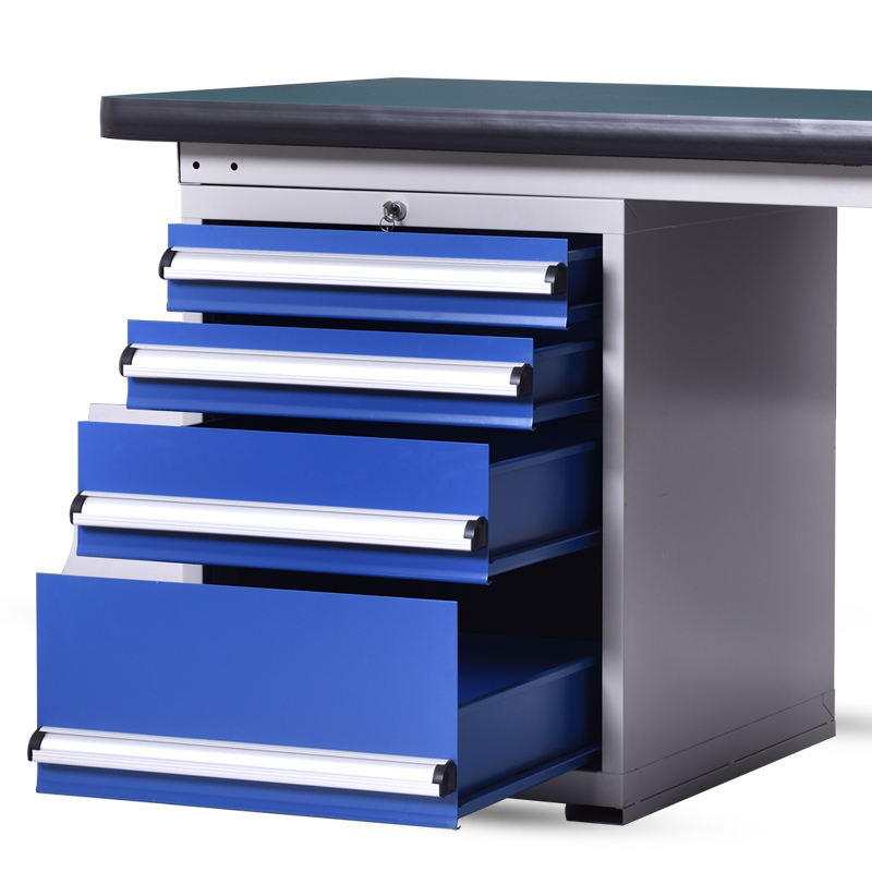 鑫虎威 重型钳工工作台工厂车间流水线操作台实验室试验台2.1米维修工具台双挂板高清大图