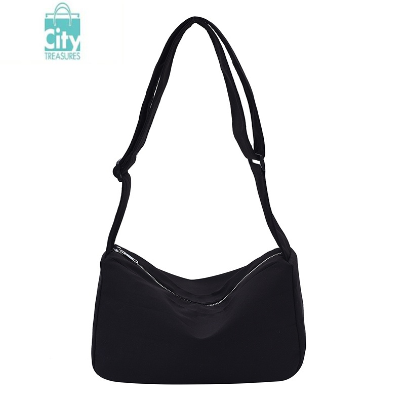 bangdou日系运动休闲通勤斜挎包女2024新款大容量帆布包学生上课单肩