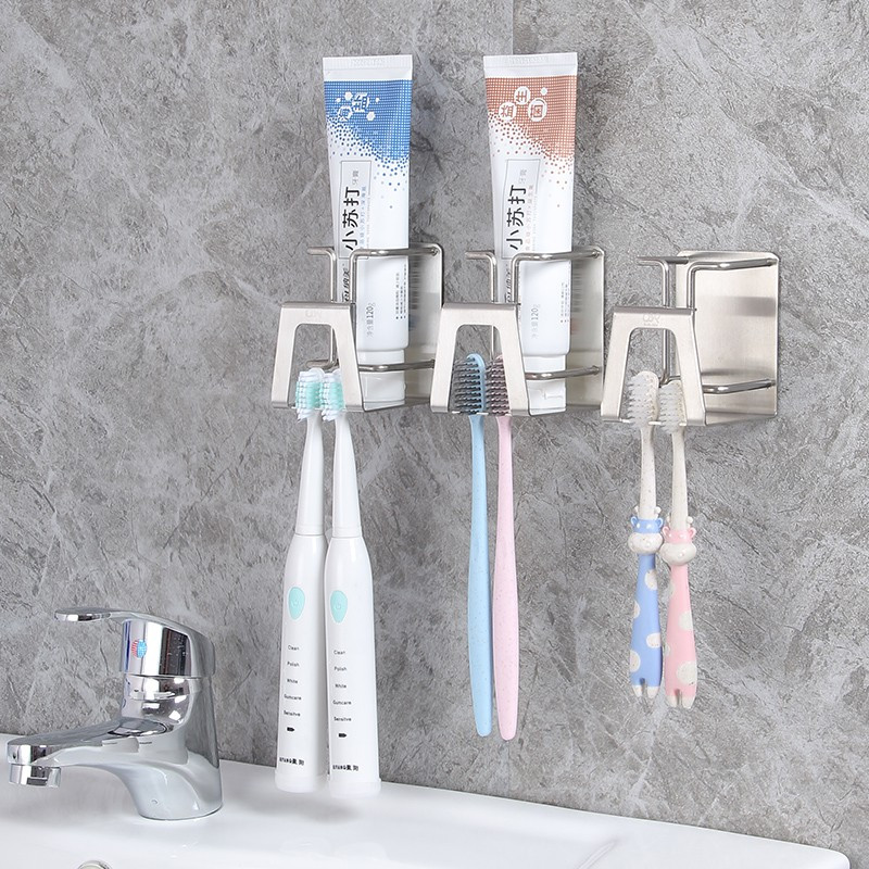 不锈钢电动牙刷置物架壁挂式卫生间刷牙杯架挂墙牙刷架