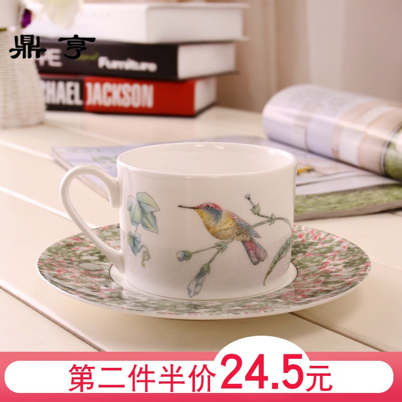鼎亨北欧咖啡杯套装骨瓷英式下午茶具红茶杯子配碟家用创意手绘彩