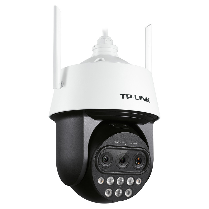 普联 TP-LINK IPC5420X三目变焦无线版 400万像素20倍变焦无线红外网络高速球机5G商用智能安防摄像头