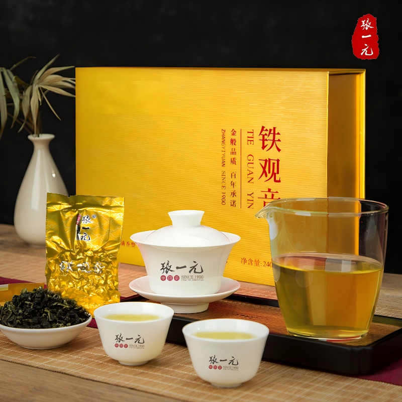 苏宁 张一元 茶叶新茶特级安溪清香兰花香铁观音乌龙茶240g高档礼盒装