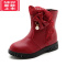 可莉允女童靴子冬2022新款韩版靴儿童短靴加绒公主雪地靴小女孩棉鞋