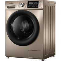 美的（Midea）MD100-1453DG 洗烘一体全自动 滚筒变频家用洗衣机 桶自洁 空气10公斤大容量静音节能 金色
