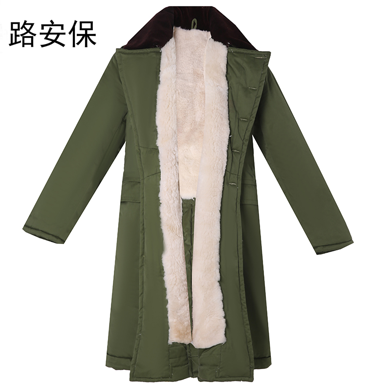 路安保羊皮军大衣羊剪绒内胆件高清大图