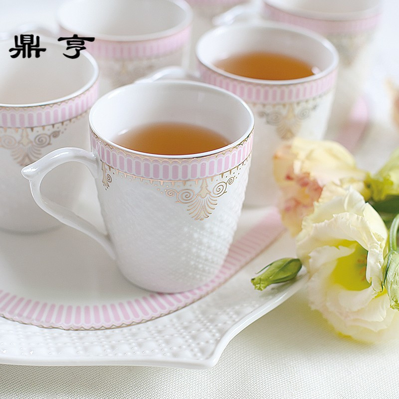 鼎亨陶瓷茶具水具套装冷水壶 凉水壶 家用茶杯水杯套装 6杯1壶带
